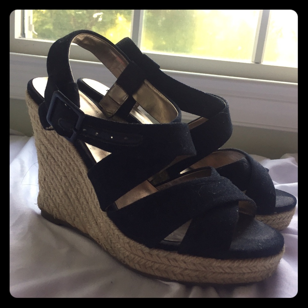 Banana republic wedge sandal, sz 8